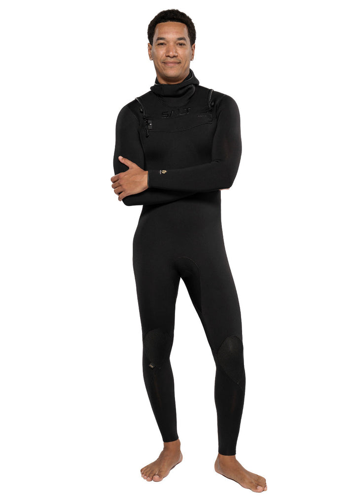 SALT Element Mens Chest Zip Hooded Steamer - 4/3mm