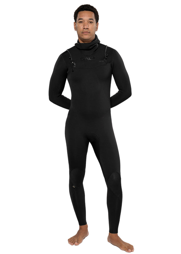 SALT Element Mens Chest Zip Hooded Steamer - 4/3mm