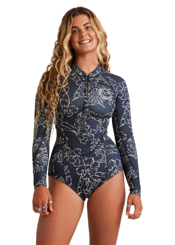 Billabong Womens Salty Dayz 2mm FZ LS Spring Suit Wetsuit