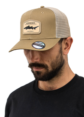 Adreno Surge Trucker Cap - Leather Shark Badge