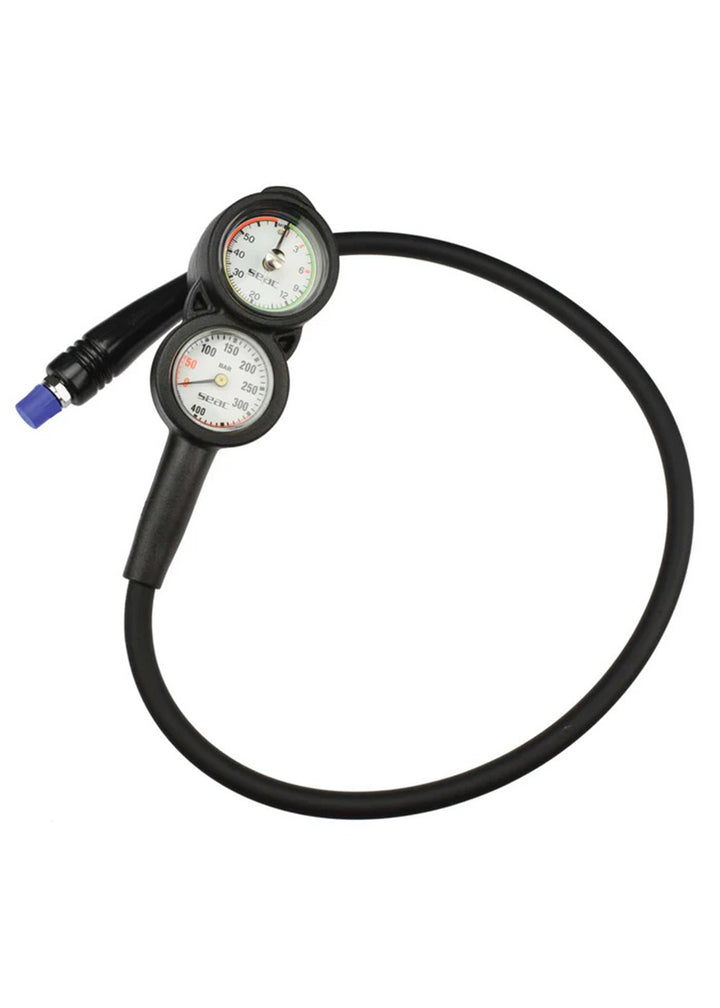 Seac Compact 2 Diving Pressure and Depth Gauge Console with Compass - Bar