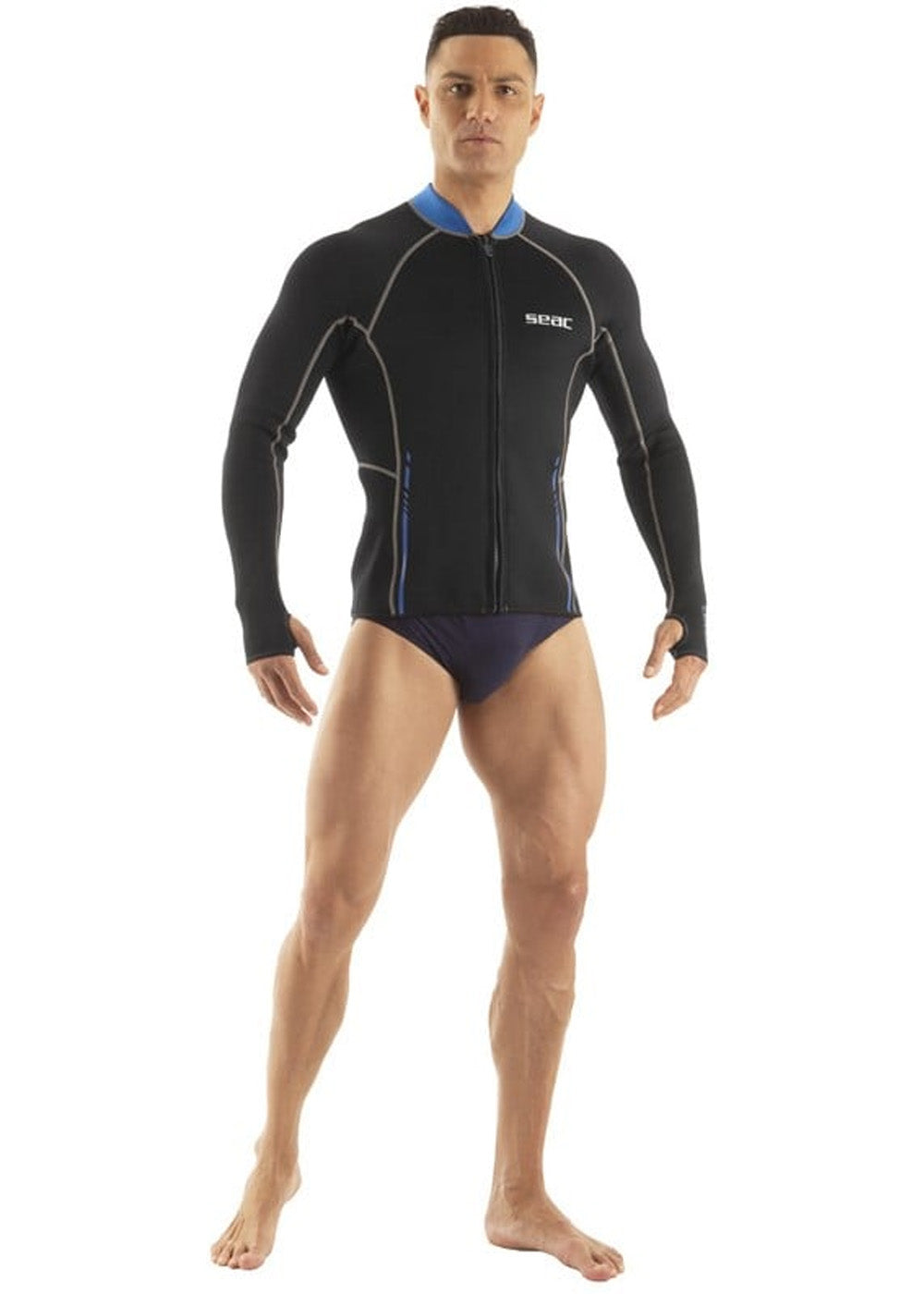 Seac Lover Mens 2mm L/S Zip Up Wetsuit Top