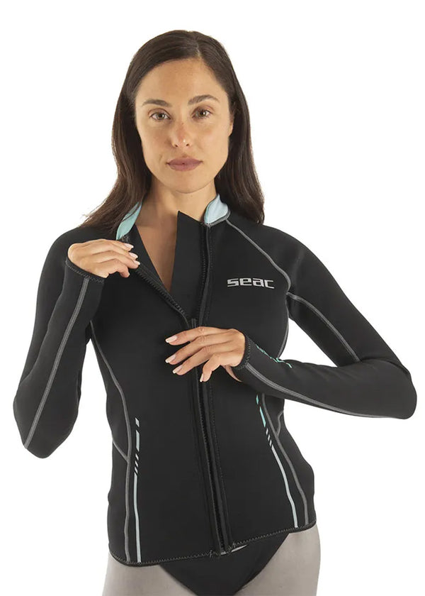 Seac Lover Womens 2mm L/S Zip Up Wetsuit Top
