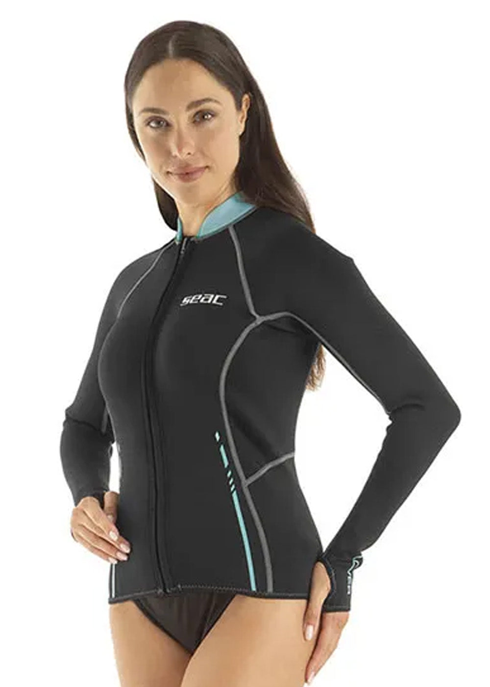 Seac Lover Womens 2mm L/S Zip Up Wetsuit Top