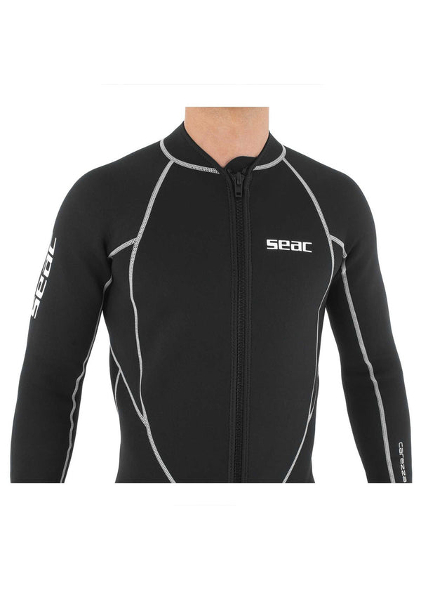 Seac Carezza Mens 2mm Front Zip Steamer Wetsuit - Adreno - Ocean