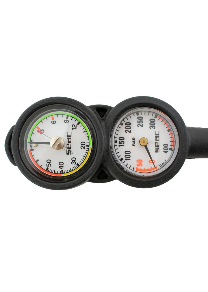 Seac Compact 2 Diving Pressure and Depth Gauge Console - Bar