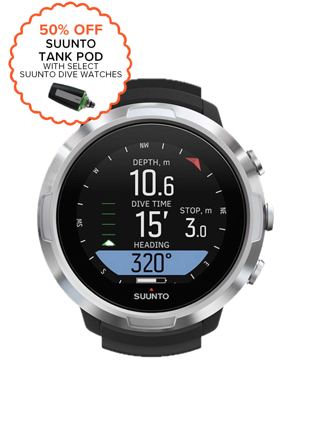 Suunto D5 Black / Silver with USB Cable Black