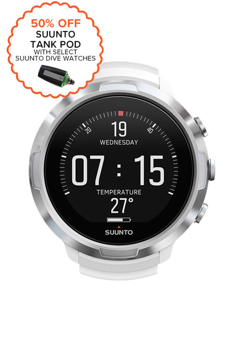 Suunto D5 White / Silver with USB Cable White