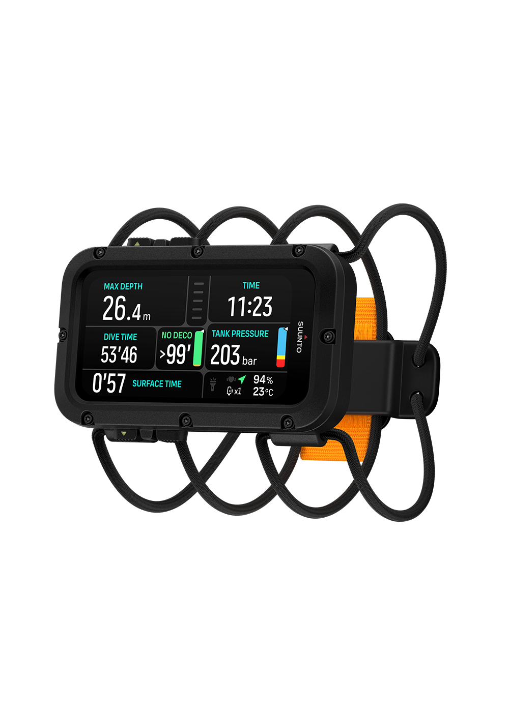 Suunto Nautic Wrist Dive Computer and Transmitter Bundle Pack - Bungee Strap
