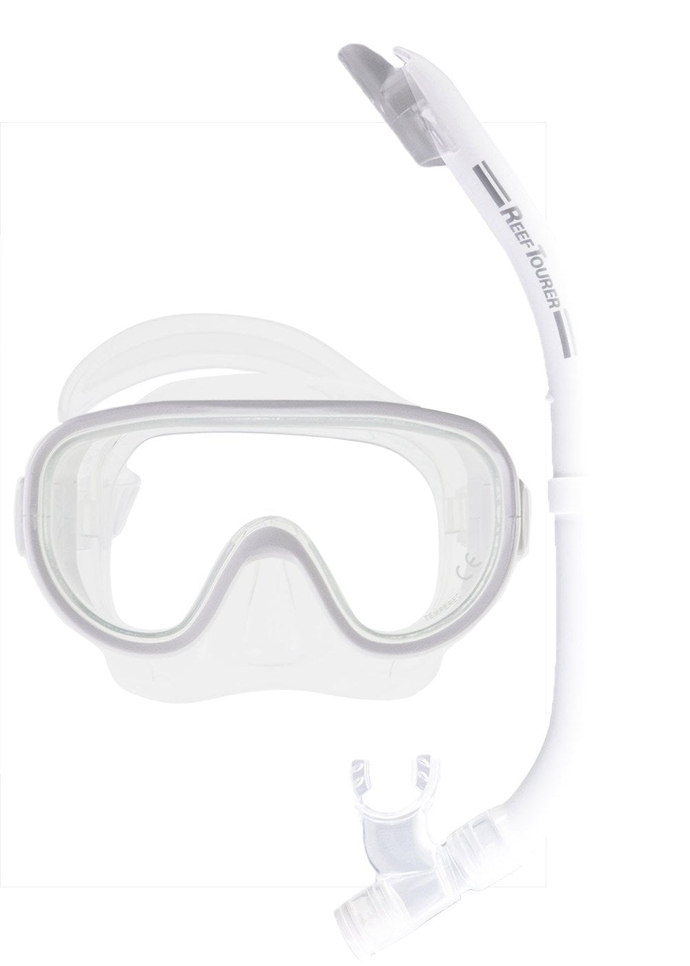 Tusa Reef Tourer Adult Mask and Snorkel Set White