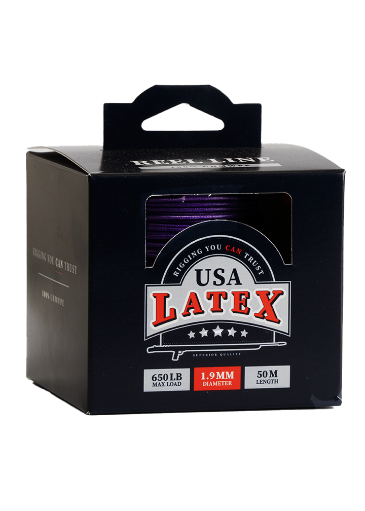 USA Latex 1.9mm Reel Line - 50m - Purple