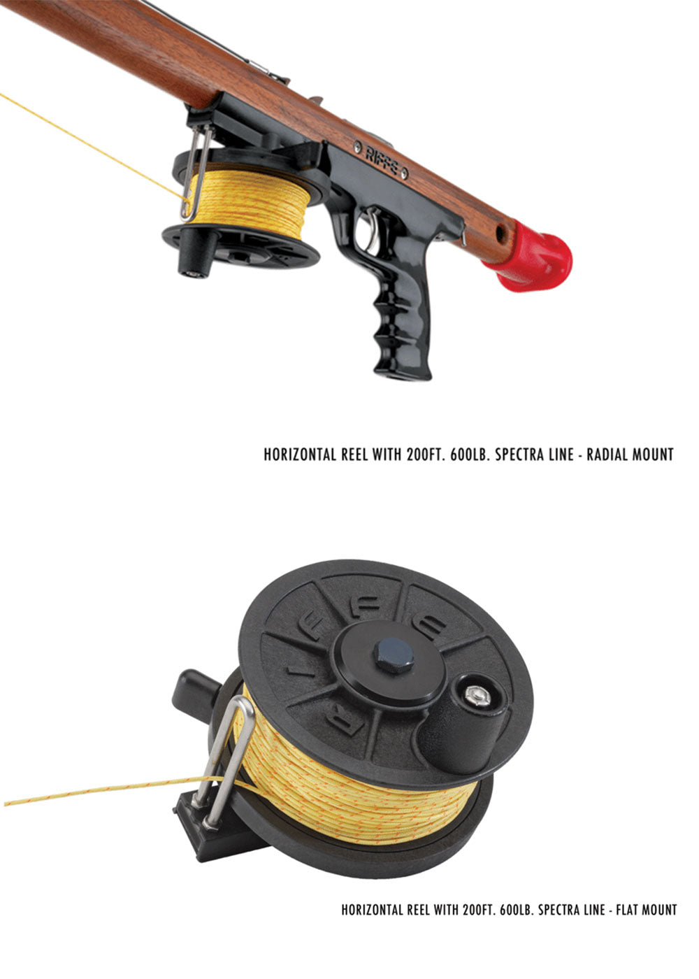 Riffe Horizontal Reel - RADIAL Mount (no line) - Adreno - Ocean Outfitters