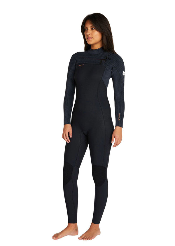 O'Neill Womens Hyperfreak Fire Chest Zip Steamer Wetsuit 4/3mm
