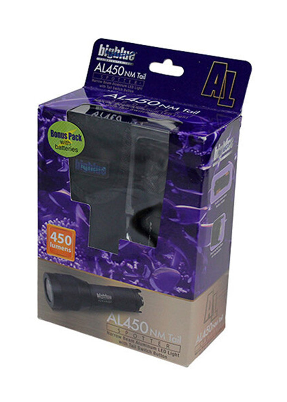 Bigblue AL450 II Lumen Narrow Beam Waterproof Dive Torch with Glove and Pouch