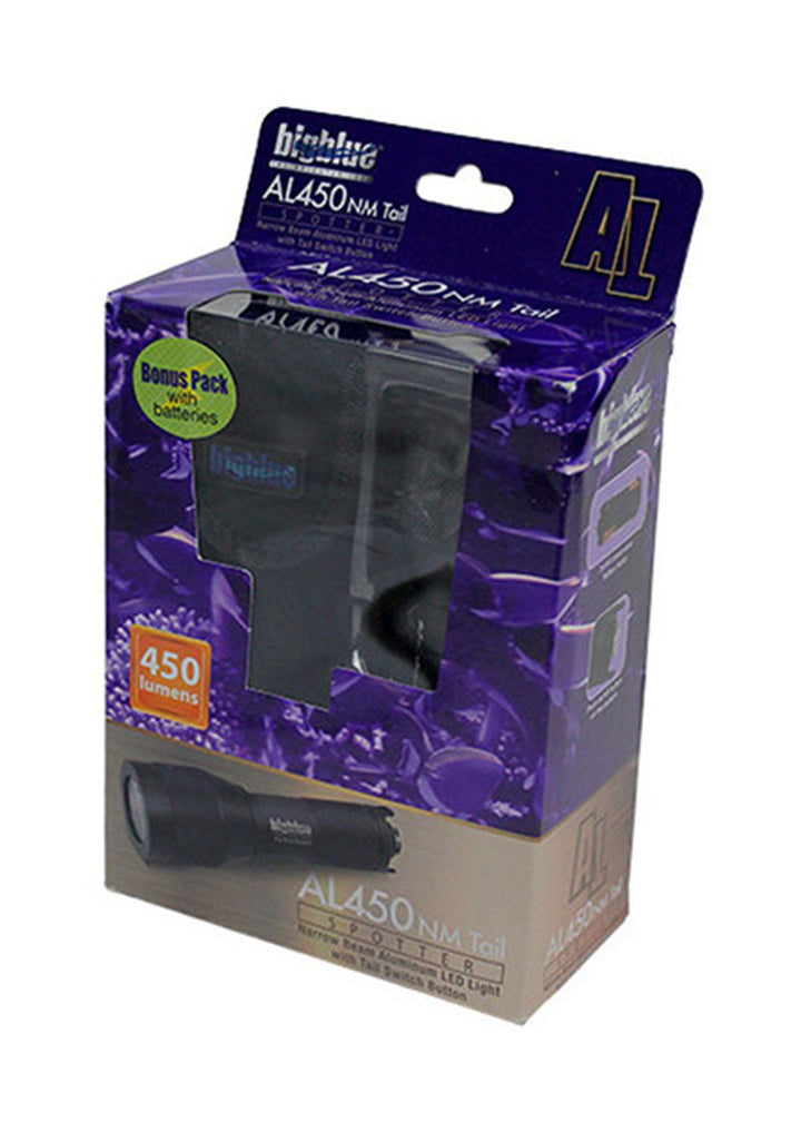 Bigblue AL450 II Lumen Narrow Beam Waterproof Dive Torch with Glove and Pouch