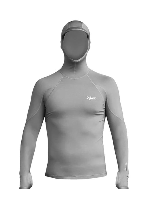 Xcel Mens Drylock UPF 50 Hooded L/S Lycra Rashie