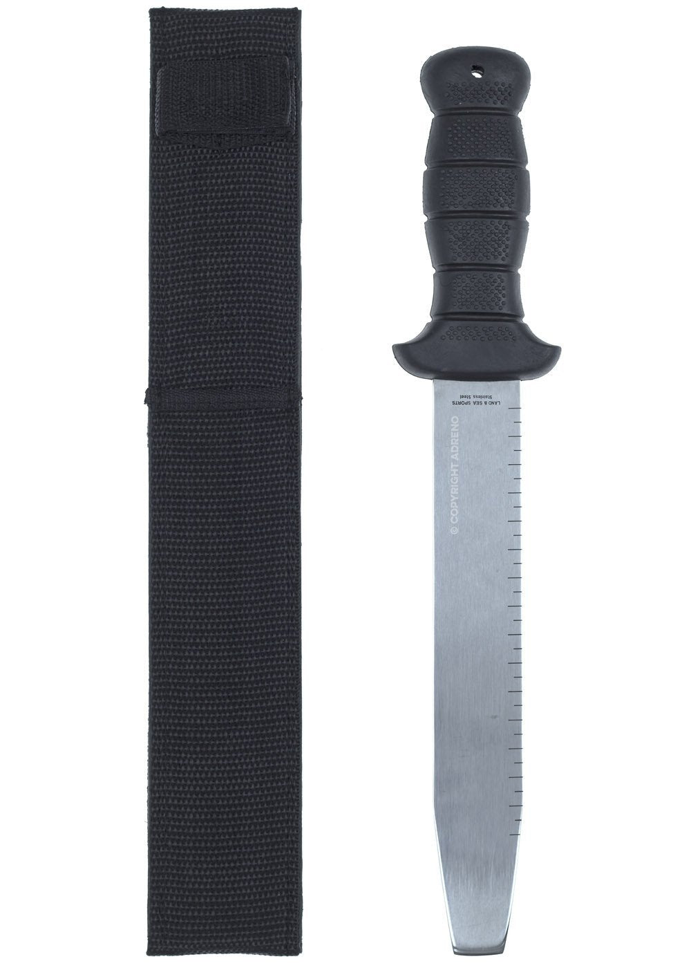 Land and Sea Abalone Square Edge Knife with Sheath