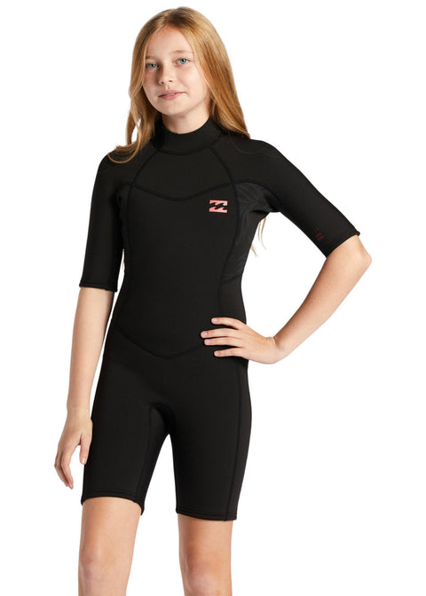 Billabong 2mm Girls SYNERGY Back Zip Spring Suit Wetsuit