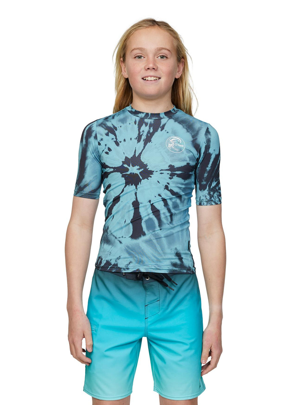 ONeill Boys Tie Dye SS UV Rash Vest