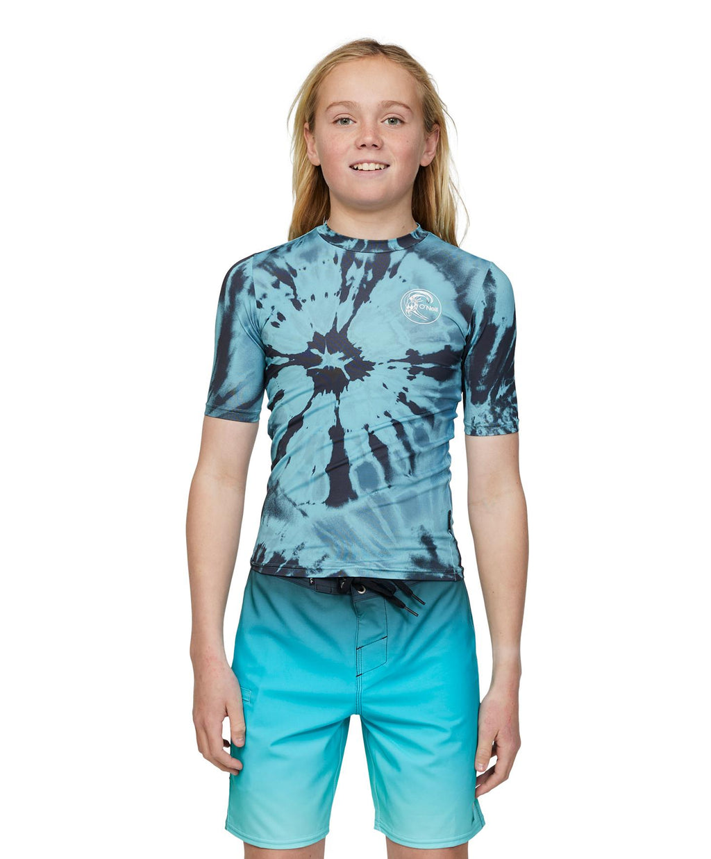 ONeill Boys Tie Dye SS UV Rash Vest