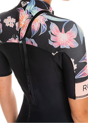 Roxy Womens 2.0mm Swell Series Short Sleeve Back Zip Spring Suit