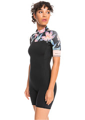 Roxy Womens 2.0mm Swell Series Short Sleeve Back Zip Spring Suit