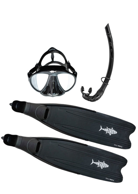 Adreno Tuna Freediving Fins, Mask and Snorkel Package