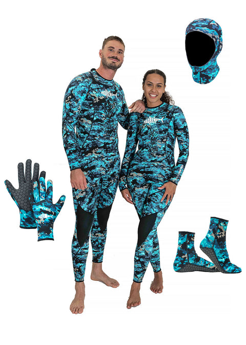 Adreno Pelagi-Skin 3mm Wetsuit with Socks, Gloves and Hood - Package